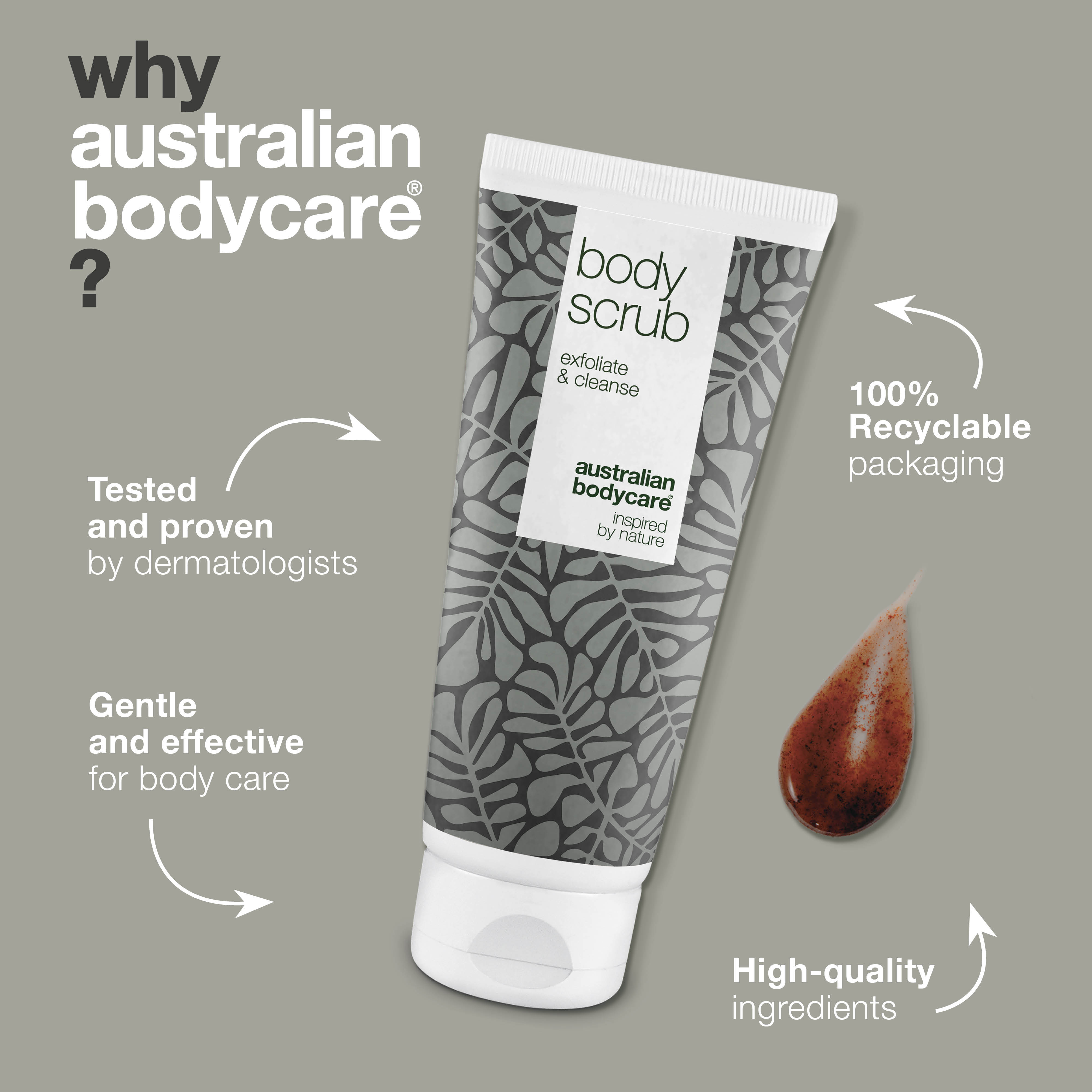 Vartalokuorinta epäpuhtaalle iholle — Luonnollinen kuorinta poistaa epäpuhtaudet ja pehmentää ihoa.