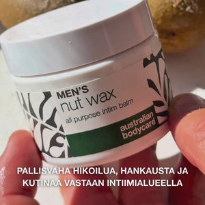 Miesten intiimivaha miehille hikoilua, hankausta ja hajua vastaan intiimialueella. Kosteuttaa ja suojaa ihoa sheavoilla, skvalaanilla ja bisabololilla.