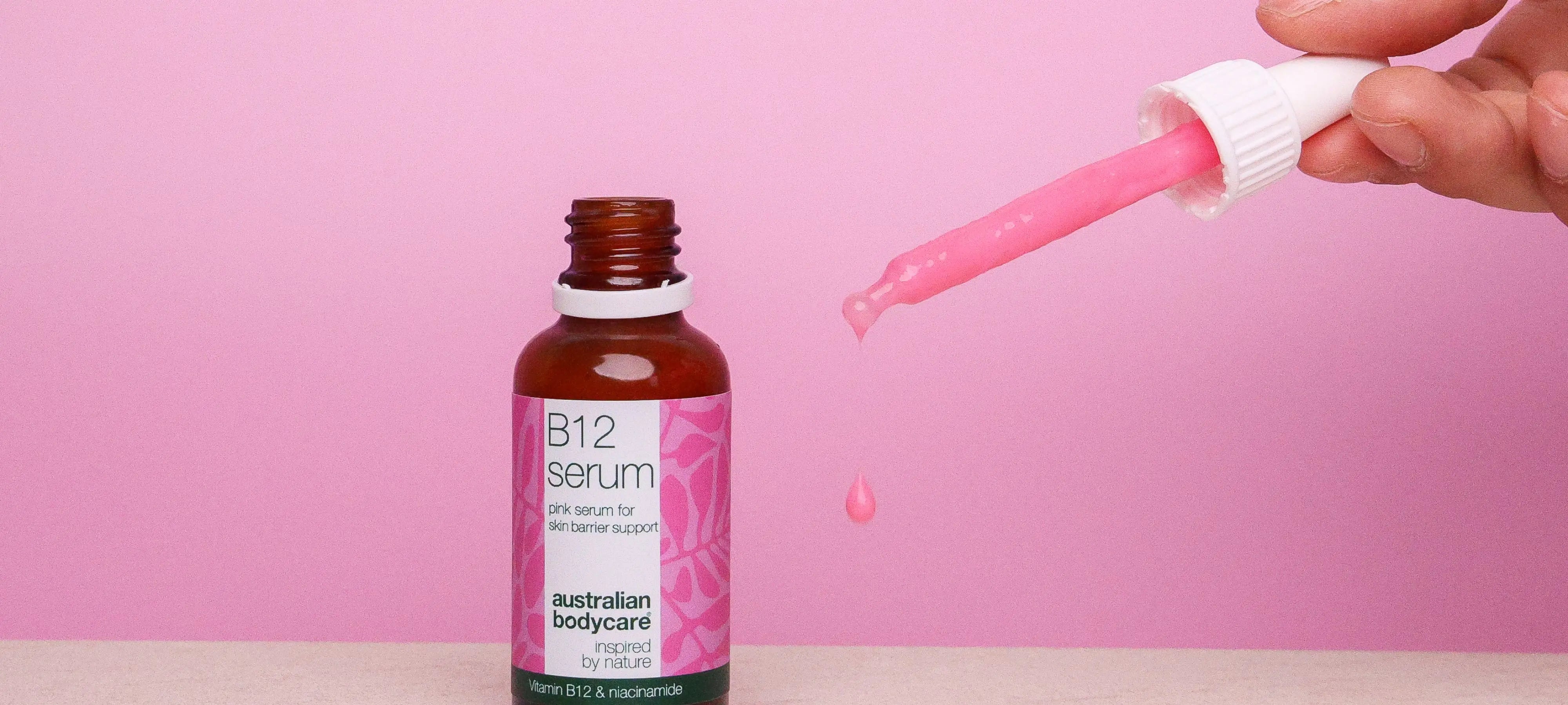 B12 Serum i den naturlige lyserøde farve