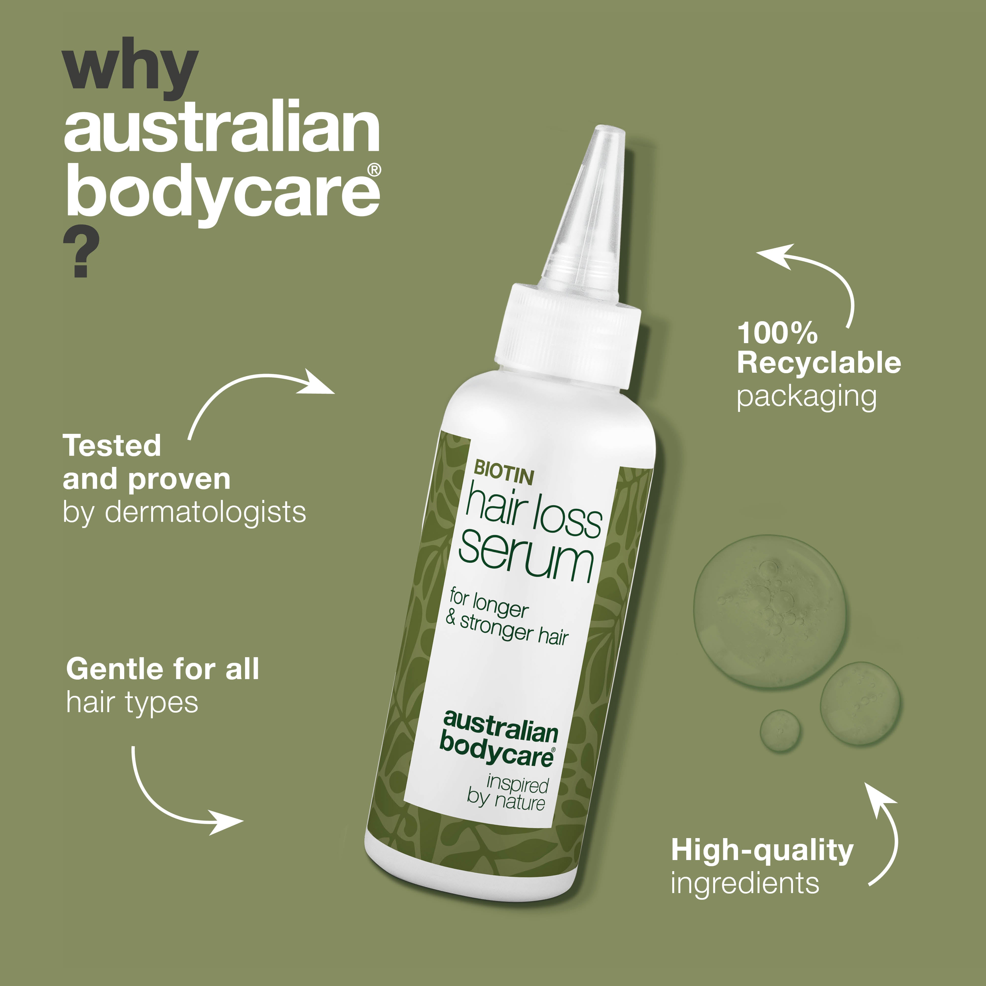 Hiustenlähtöseerumi biotiinilla, Capilia Longalla & kofeiinilla. Vahvistaa ohuita hiuksia ja ravitsee hiuspohjaa terveen kasvun tueksi