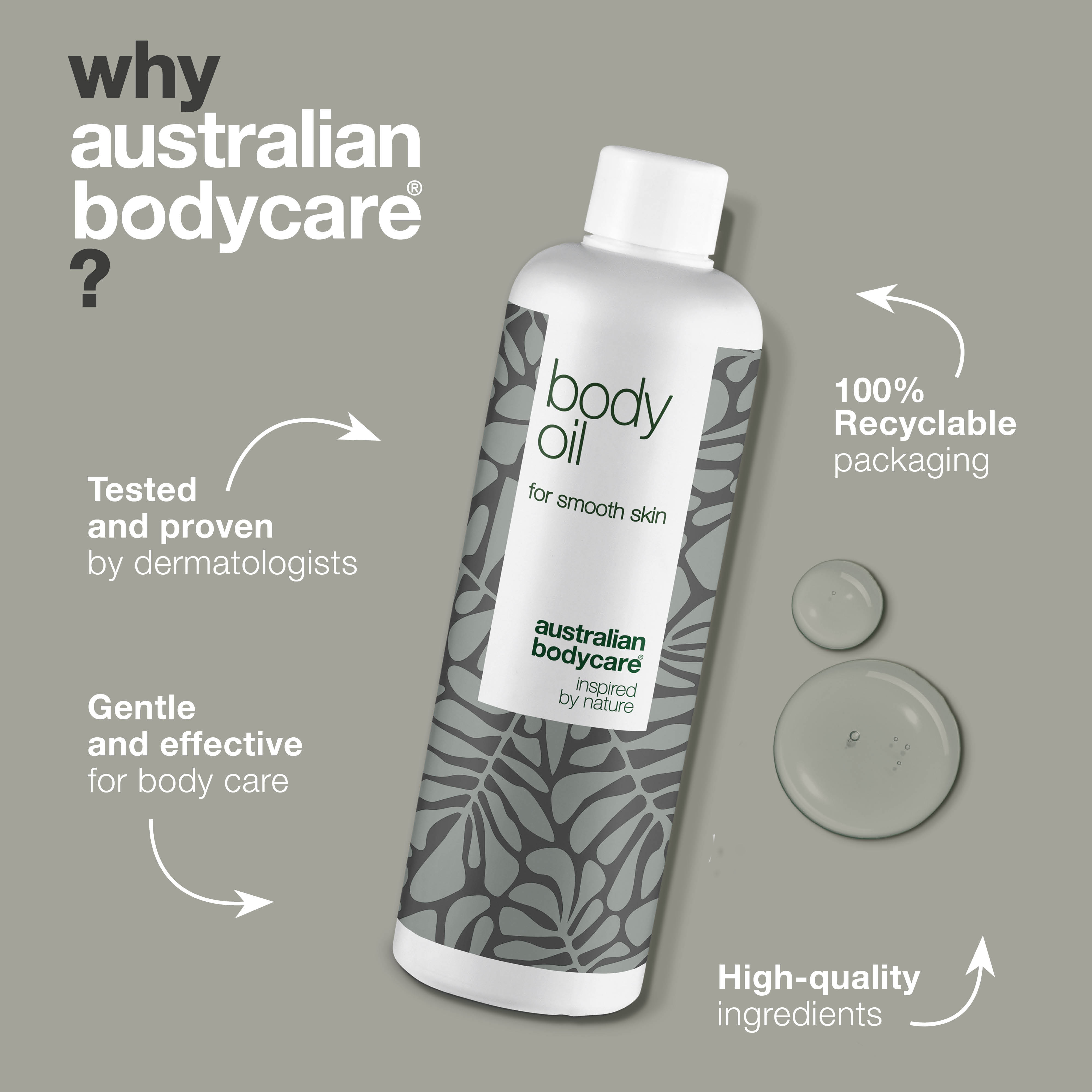 Body Oil – Vähentää raskausarpia, arpia ja pigmenttiläiskiä — Body Oil vähentää raskausarpia, arpia ja pigmenttiläiskiä. Sisältää manteliöljyä, skvalaania ja E-vitamiinia kosteutta ja kimmoisuutta varten.