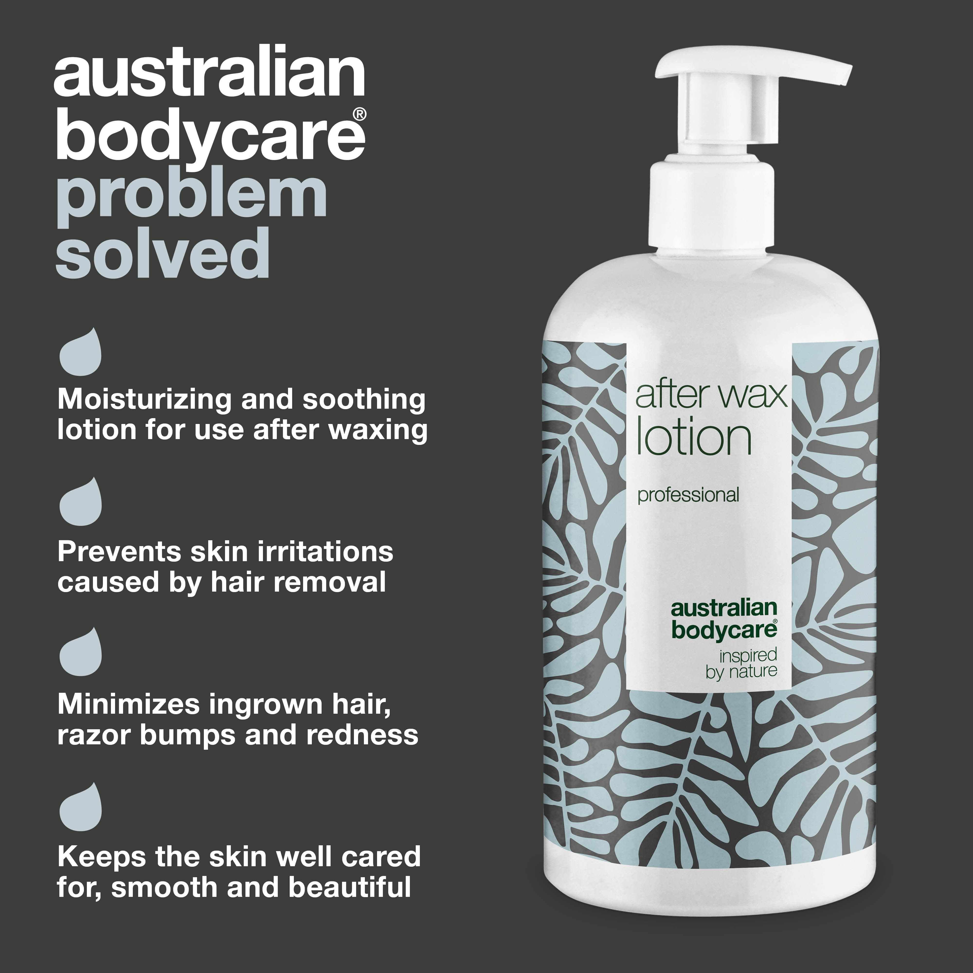 After Wax Lotion ärtyneelle iholle — Rauhoittaa ja kosteuttaa ihoa karvanpoiston jälkeen, vähentää sisäänkasvaneita karvoja ja punoitusta.