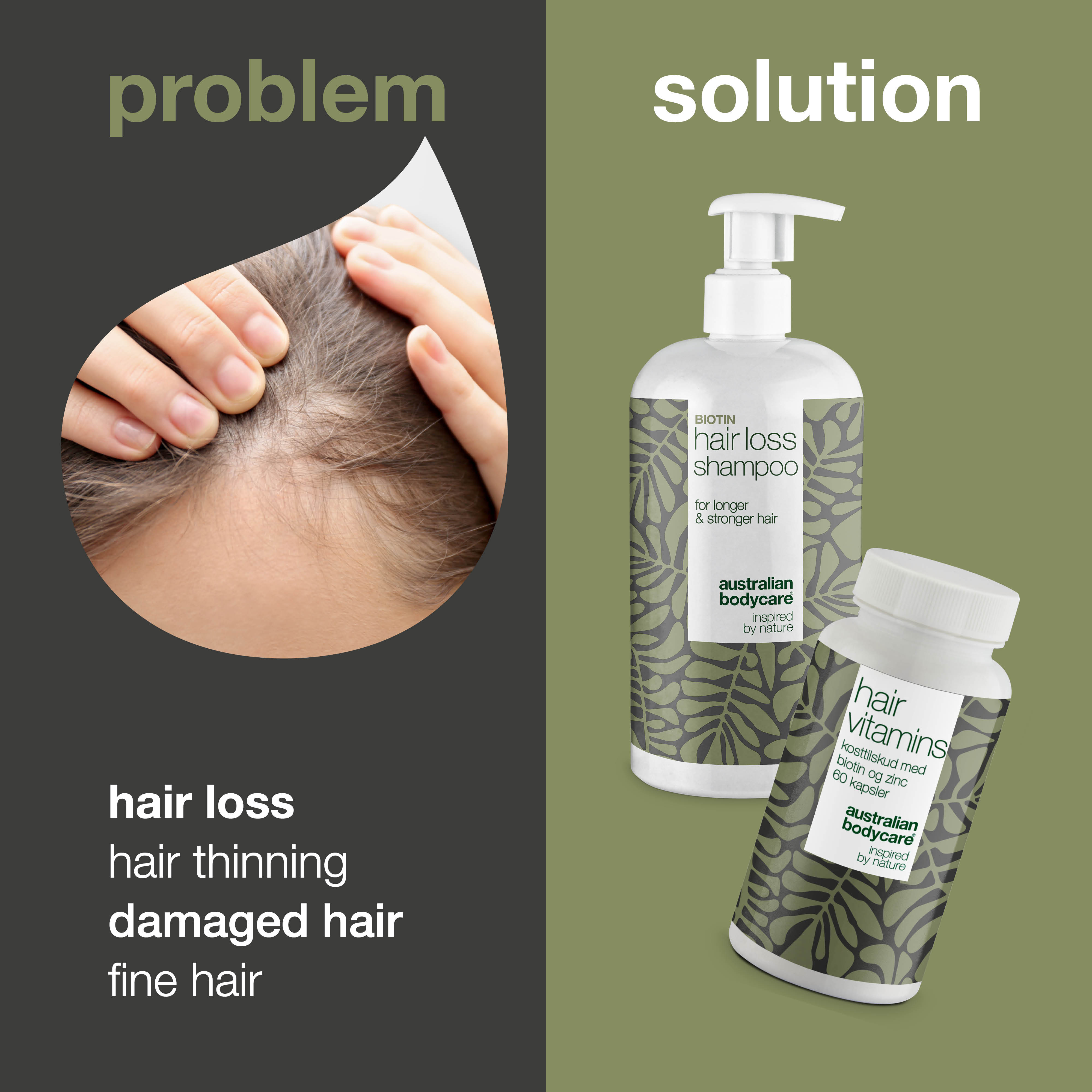 Shampoo ja hiusvitamiinit hiuksille — Ylläpidä normaaleja hiuksia luonnollisilla aktiiveilla.