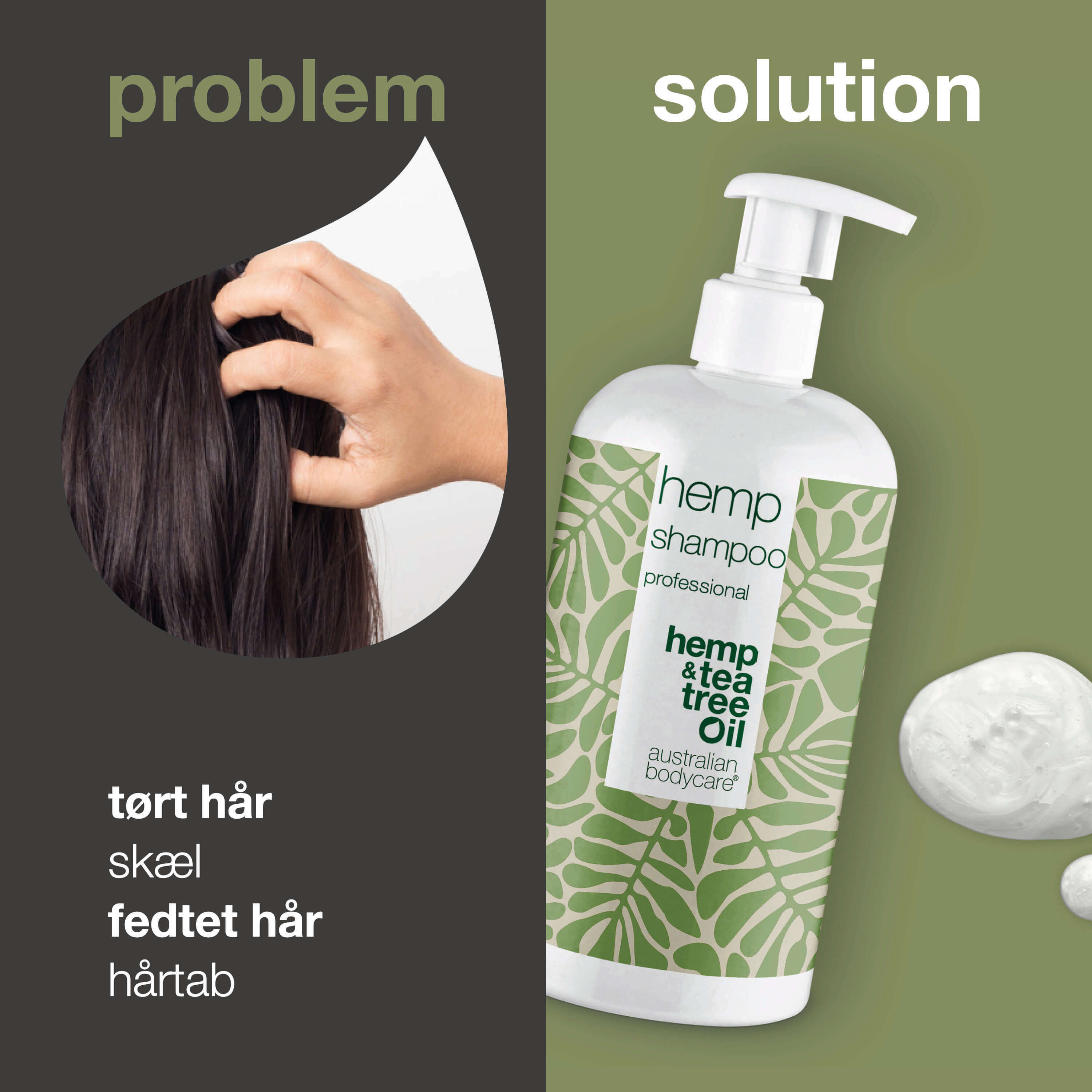 Hamp Shampoo kuiville hiuksille — Syväkosteuttaa ja rauhoittaa päänahkaa luonnollisesti.