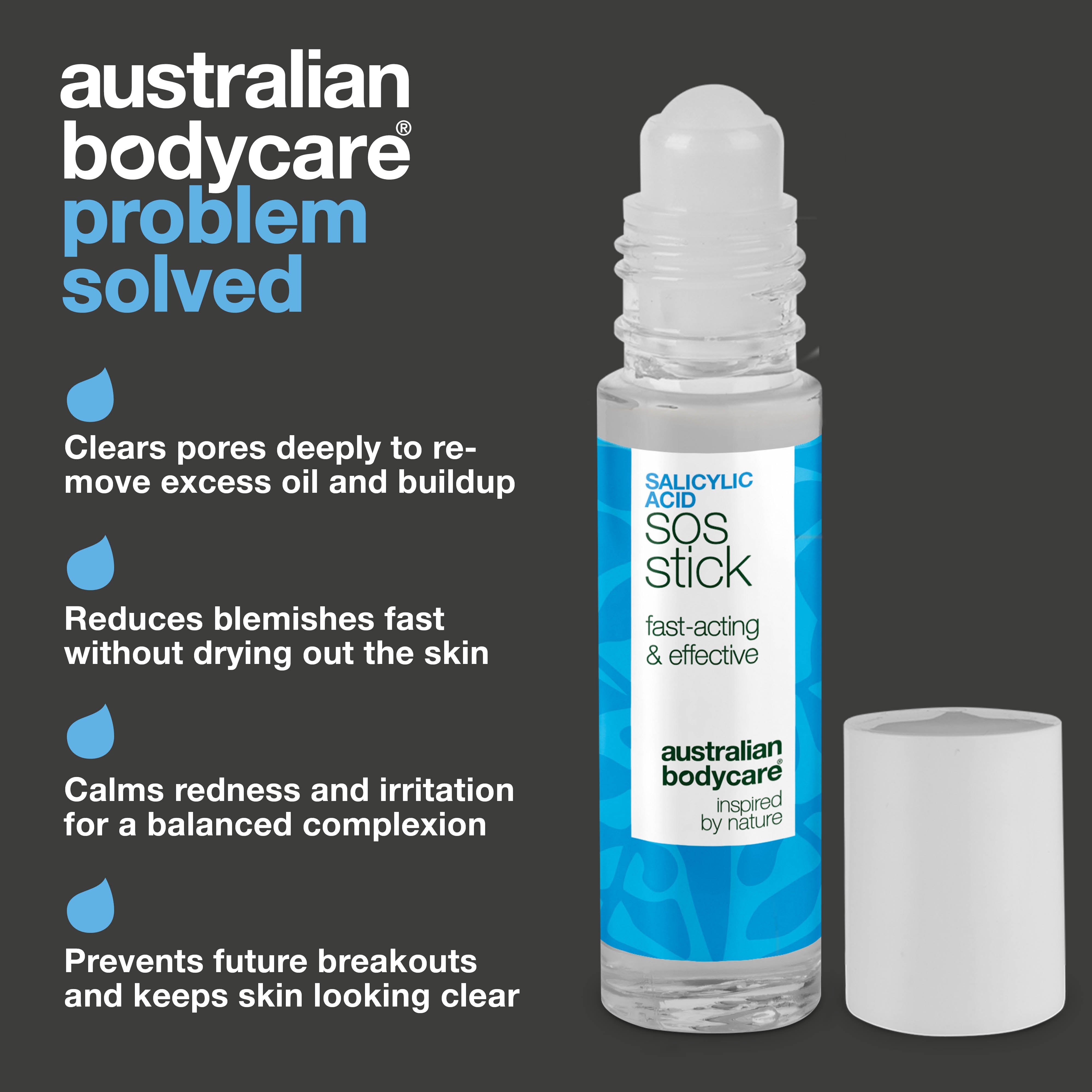 SOS-tikku salisyylihapolla – vähentää näppyjä ja punoitusta, puhdistaa ihohuokoset nopeasti