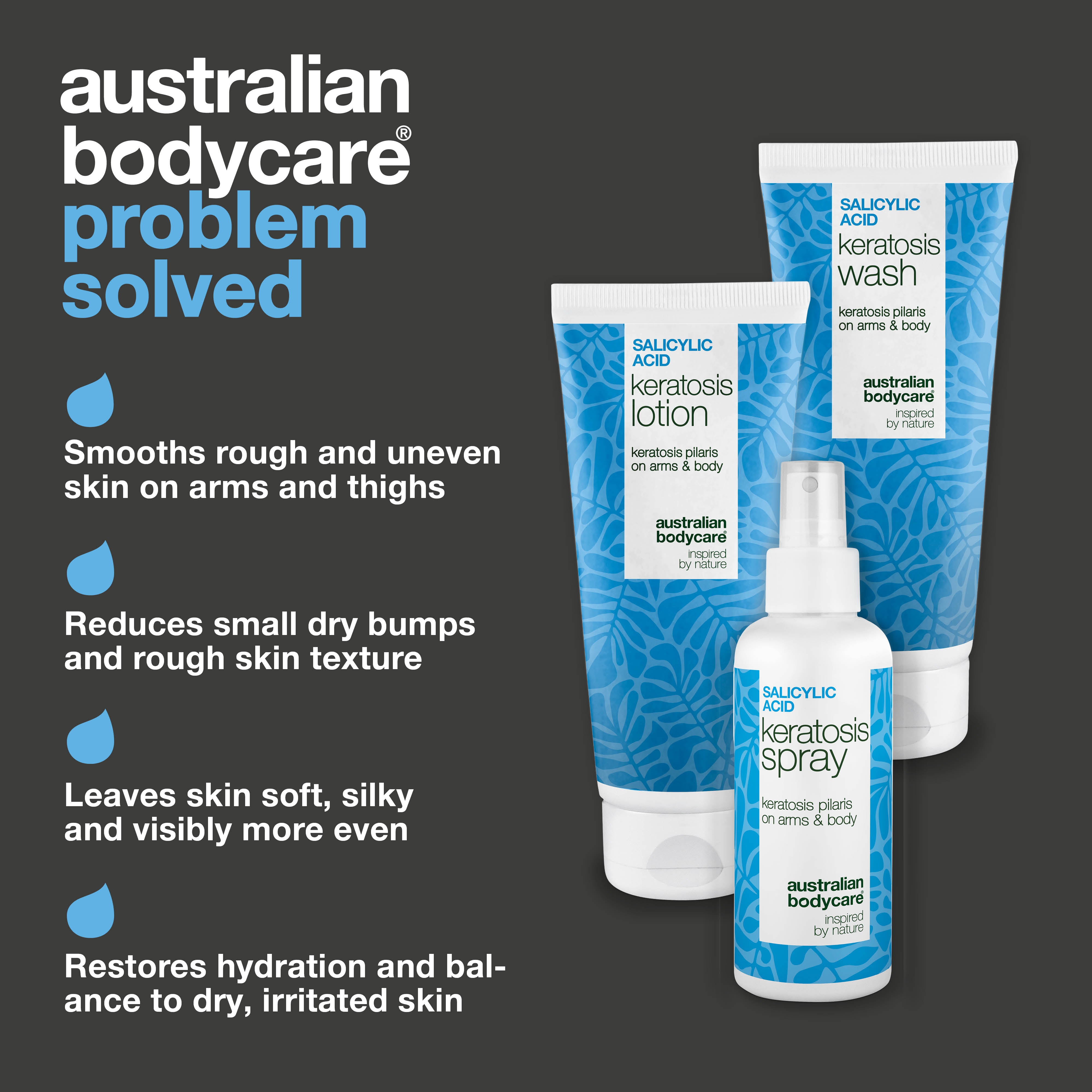 Keratosis Pilaris -pakkaus – Silottaa karhean ihon — Keratosis Pilaris -pakkaus pehmentää karhean ja kuivan ihon. Auttaa kananihottumaan ja tekee ihosta sileän ja pehmeän.