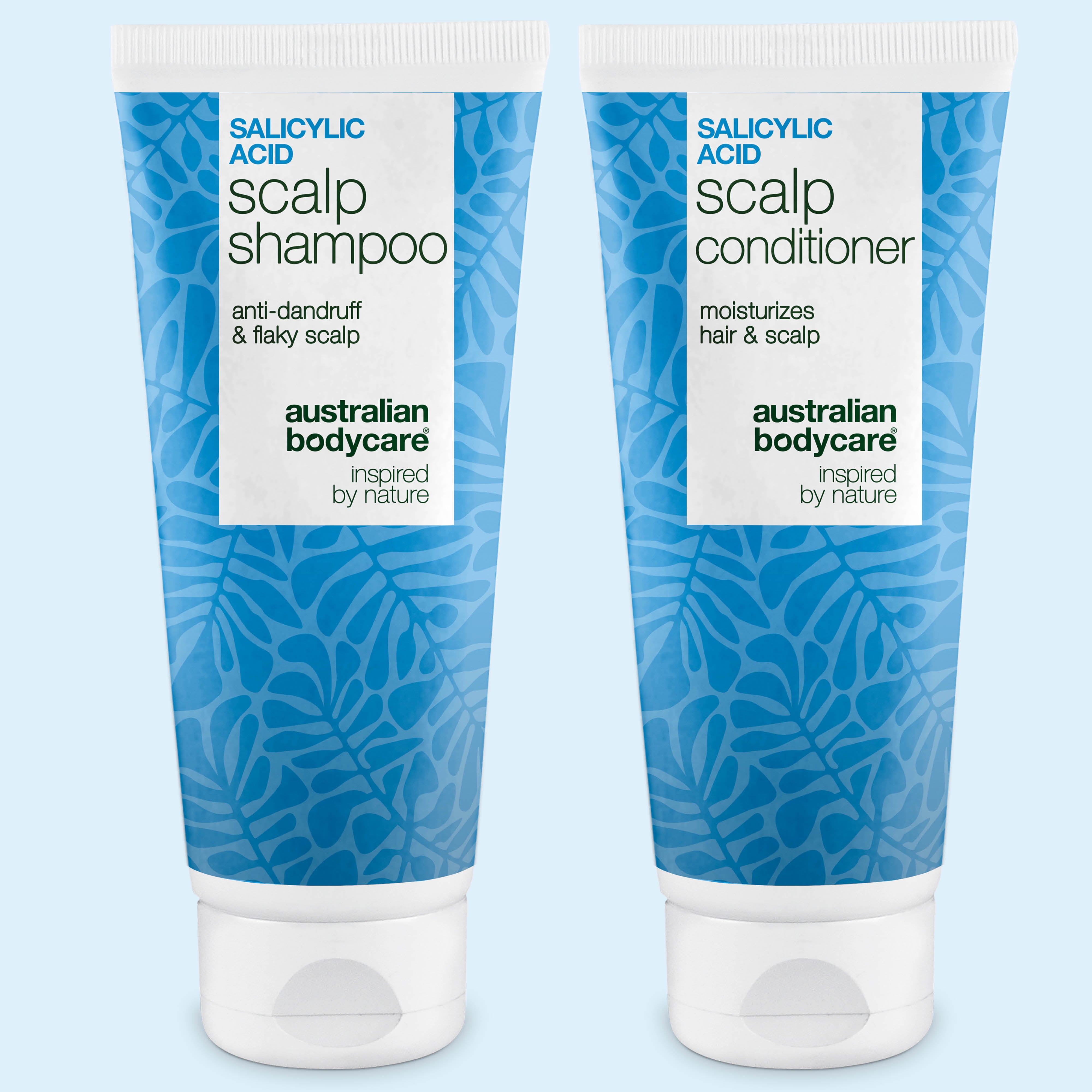 Setti hilseelle ja kuivalle päänahalle: salisyylihappo scalp shampoo ja hoitoaine – Australian Bodycare