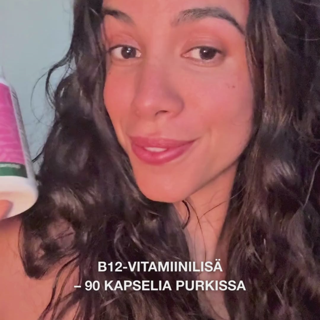 B12-vitamiinilisä – 90 vegaanista kapselia à 1000 µg energiatasolle ja vastustuskyvylle – Australian Bodycare
