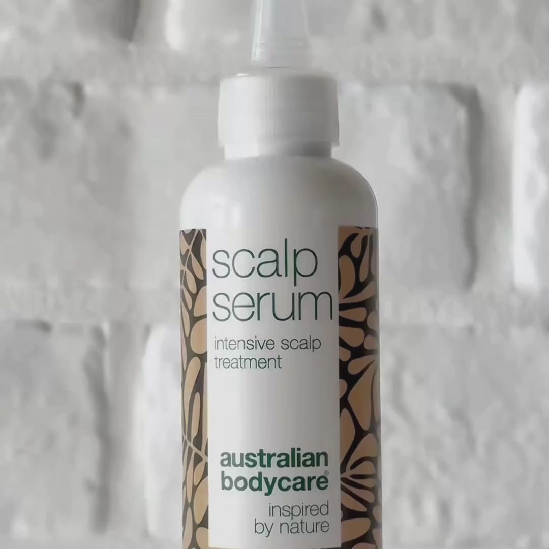Hiuspohjaseerumi hilseeseen ja kuivaan hiuspohjaan – rauhoittaa kutinaa, rasvoittumista ja ärsytystä – Australian Bodycare